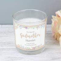 Personalised Floral Watercolour Scented Jar Candle Extra Image 3 Preview